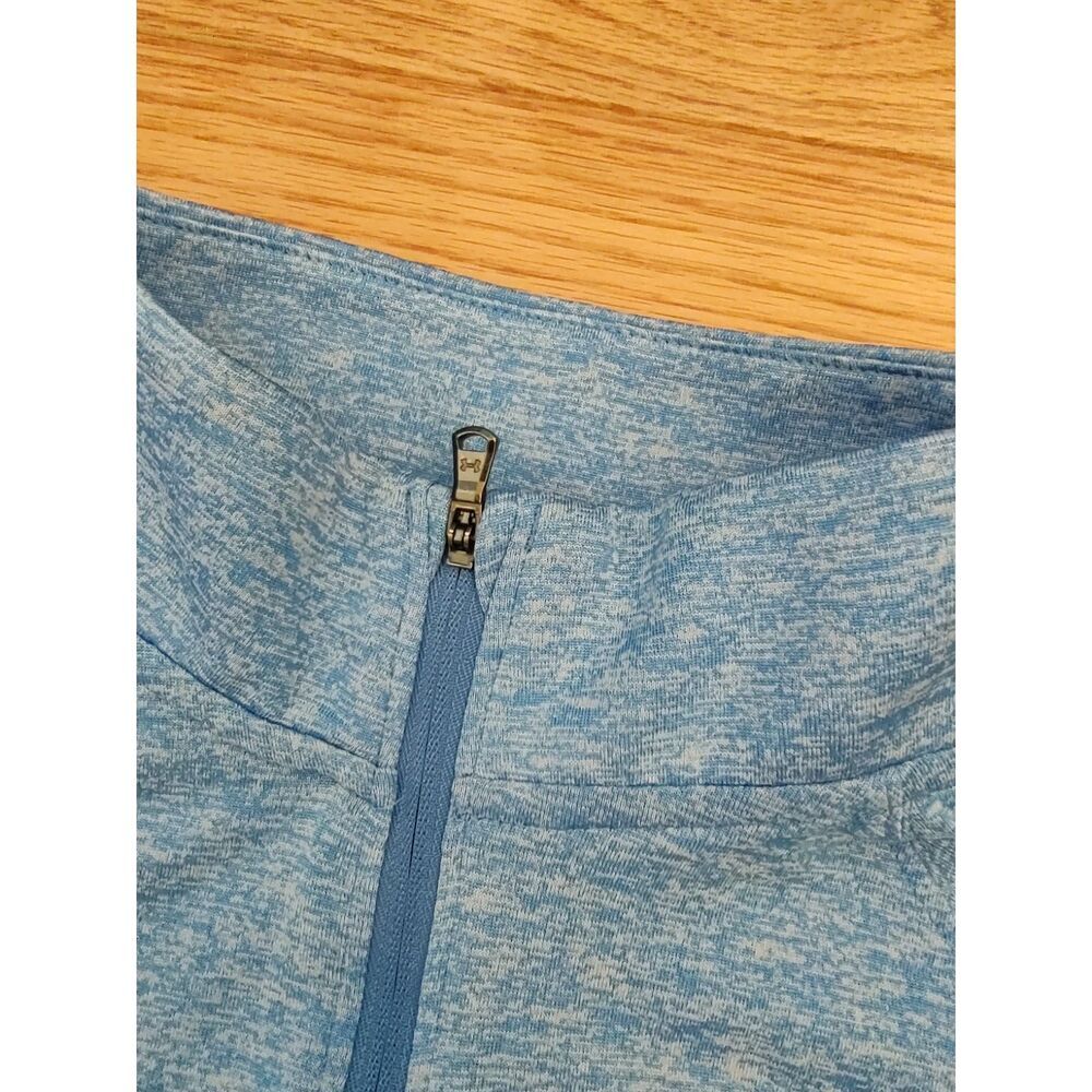 Under Armour half zip athletic top S blue space dye Heatgear - Picture 7 of 7